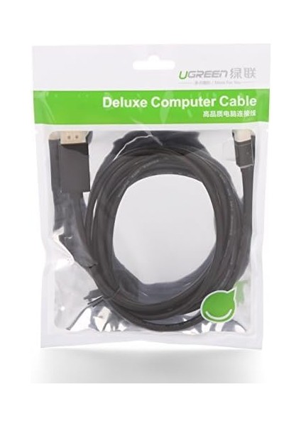 4K Mini Display Port To Display Port Dönüştürücü Kablo 1.5 Metre Siyah