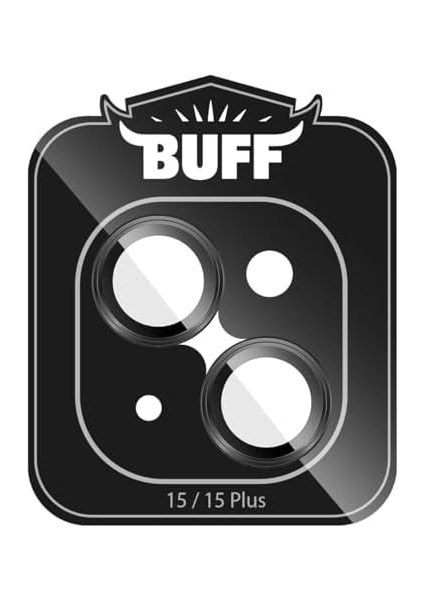 Labs iPhone 15/15 Plus, 9h Safir Cam Kamera Metal Lens Koruyucu, Bllk, Siyah