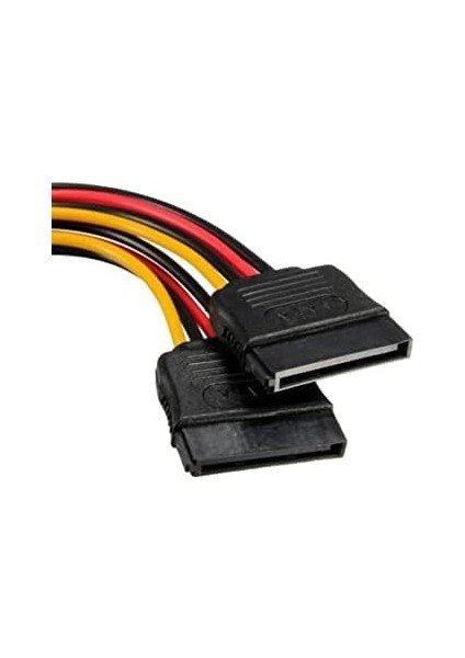 Sata Çoklayıcı 15 Pin 1 Erkek 2 Dişi 2 Port Çoklayıcı Y Splitter HDD Bağlantı Kablosu 4426