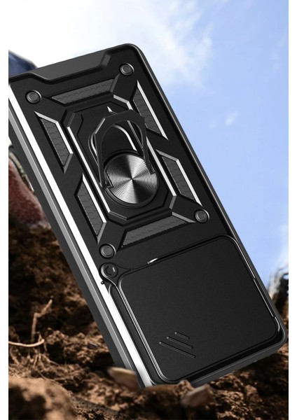Xiaomi Mi 15 Pro Kılıf Pars Lens Yüzüklü Silikon - Lacivert Ynsmr