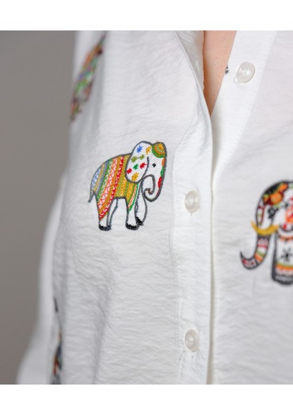 Ontay Bayan Desenli Gömlek fırsatları