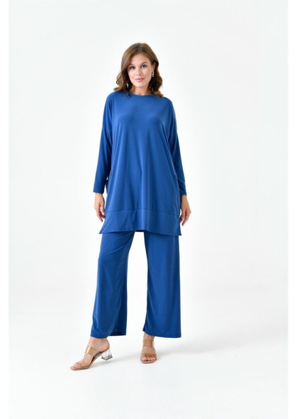 5015 Bisiklet Yaka Yanları Cepli Oversize Takım