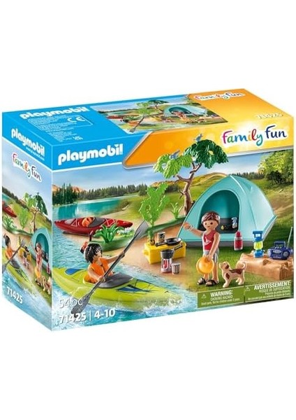 Family Fun 71425 Çadır, Kamp, Kano ve Kamp Ateşi ile Çadır Alanında Heyecan Verici Doğa Macerası, Açık Havada Ortak Tatil, 4 Yaşından Büyük Çocuklar Için Oyuncak