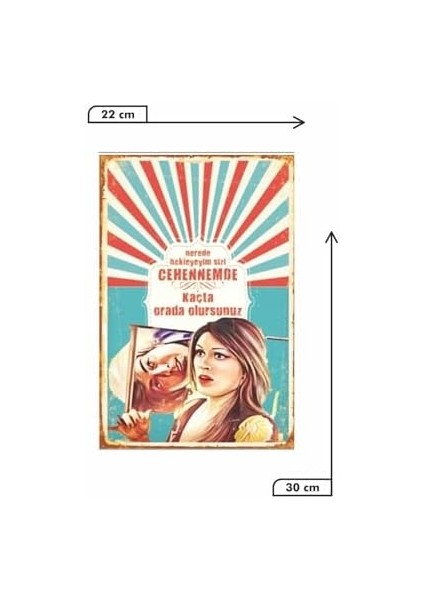 Kuşe Kağıt Duvar Posteri Nerede Bekleyeyim Sizi Retro Vintage DRTR0096