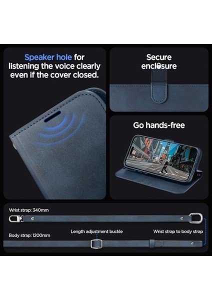 iPhone 15 Pro Kılıf Wallet S Pro Navy - ACS06741