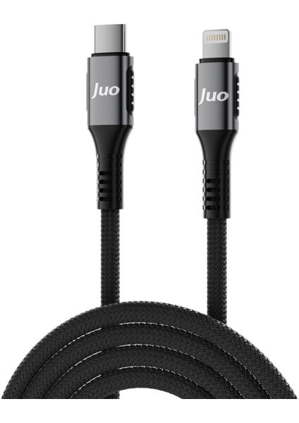 27W USB Type-C To Lightning iPhone iPad Örgülü Hızlı Şarj ve Data Kablosu 2 Metre