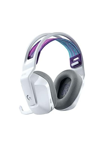 G G733 Lıghtspeed Kablosuz Kulak Üstü Oyuncu Kulaklığı, Lıghtsync Rgb, Blue Voice Mikrofon, Askılı Kafa Bandı, Pro-G Ses Sürücüleri, 29 Saat Pil Ömrü, Beyaz