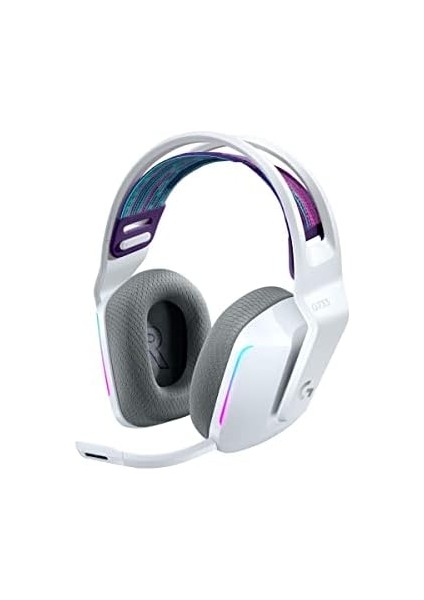 G G733 Lıghtspeed Kablosuz Kulak Üstü Oyuncu Kulaklığı, Lıghtsync Rgb, Blue Voice Mikrofon, Askılı Kafa Bandı, Pro-G Ses Sürücüleri, 29 Saat Pil Ömrü, Beyaz