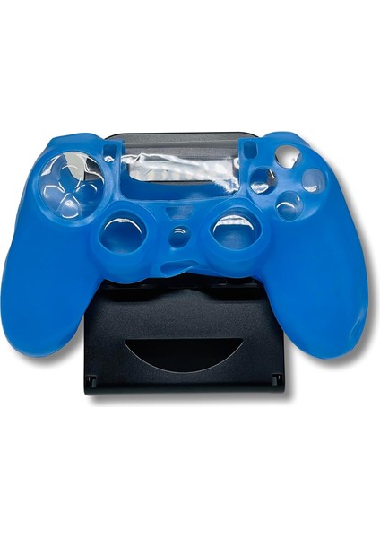 Ps4 Joystick Uyumlu Silikon Kılıf Koruyucu Kılıf Mavi