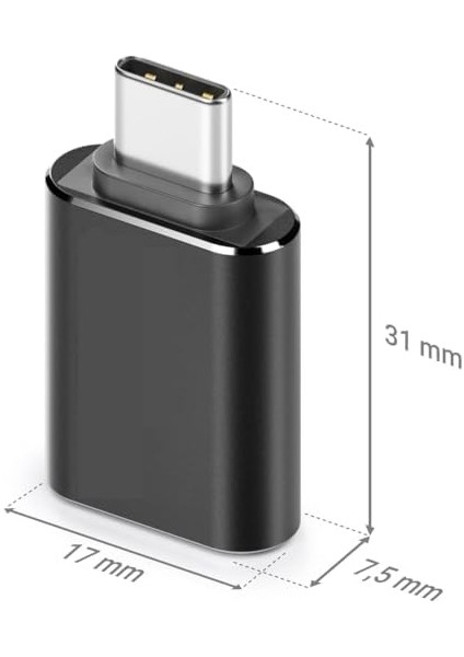 HP-Z04 Metal Usb-C 3.1 Type C To USB 3.0 Type A Dişi Çevirici Hub Type C Çevirici USB Adaptör