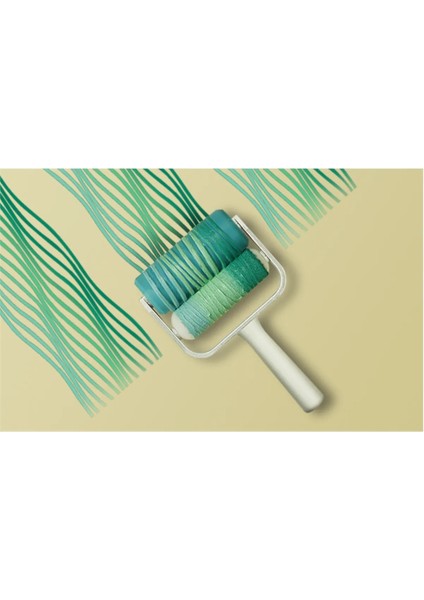 Dalgalı Görünüm Veren Duvar Boyası Rulosu,25 Cm,plastik