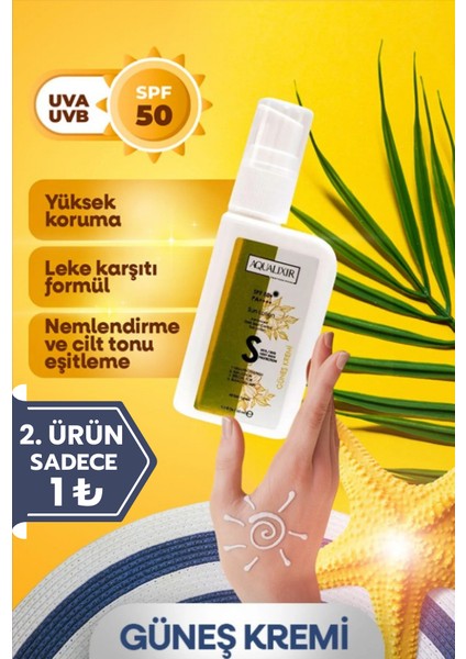 Leke Karşıtı Tüm Ciltler İçin Yüksek Korumalı 50 Spf Güneş Kremi 50 ml