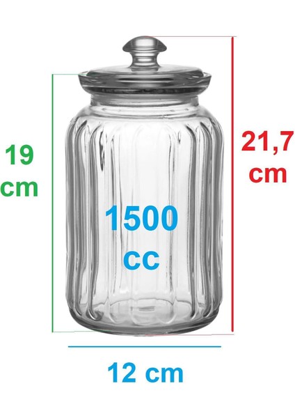 Viva Cam Kavanoz - Cam Saklama Kabı 6 Lı 2 Boy 900+1500CC. indirimleri