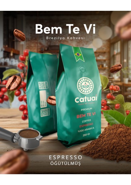 Premium Bem Te Vi Öğütülmüş Espresso Kahve 250 Gram