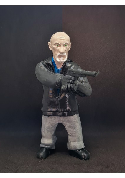 3D Mike Ehrmantraut Figür/ Breaking Bad /better Call Saul / Biblo /dekor/FANART