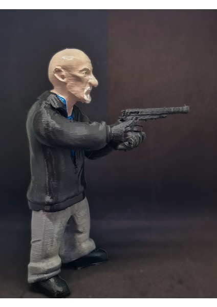 3D Mike Ehrmantraut Figür/ Breaking Bad /better Call Saul / Biblo /dekor/FANART