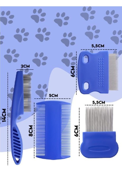 4'lü Kedi Köpek Bit Tarak Seti Arayüz/ince/dar/lavra Bit Tarağı Seti fırsatları