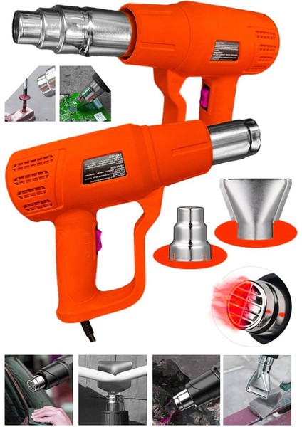 Alman Seri 4500 Watt Pro Darbeye Dayanıklı Bakır Sargılı Rezistans 2 Kademeli Sıcak Hava Tabancası fiyatları