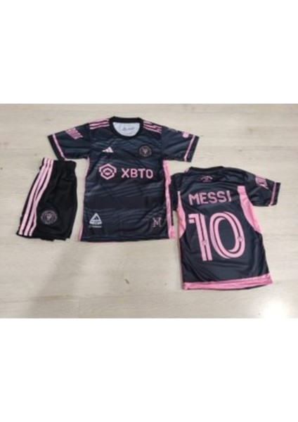 Lionel Messi Inter Miami Çocukalt-Üst Takım T-Shrt +Şort+Çorap+Bileklik