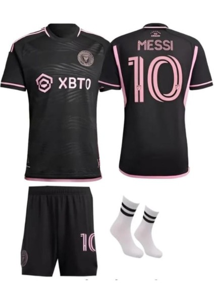 Lionel Messi Inter Miami Çocukalt-Üst Takım T-Shrt +Şort+Çorap+Bileklik