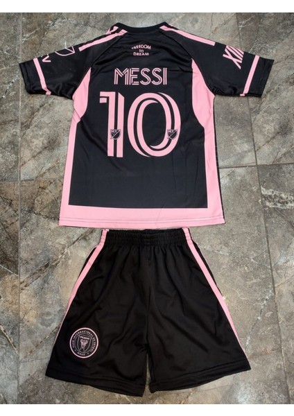 Lionel Messi Inter Miami Çocukalt-Üst Takım T-Shrt +Şort+Çorap+Bileklik