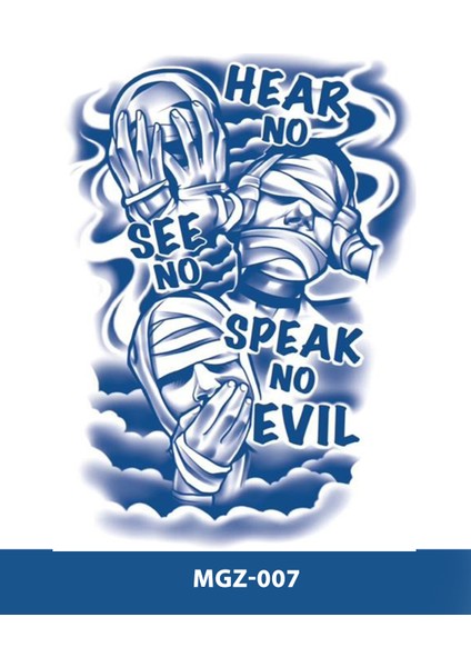 1 Aylık Yarı Kalıcı Gerçekci Dövme Geçici Yapıştırma Sticker