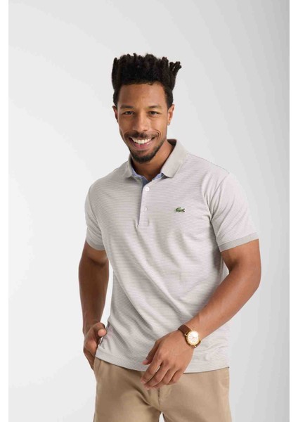 Polo Yaka Bej Regular Fit