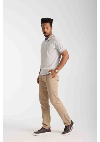 Polo Yaka Bej Regular Fit