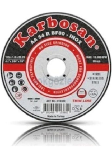 Inox 115X1 Taş ( 1 Kutu 25 Adet )