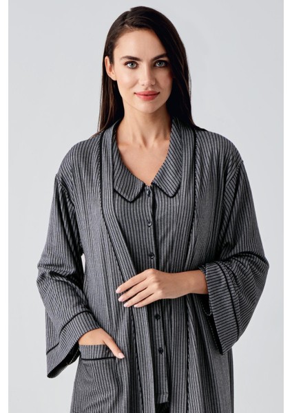 Bebe Yaka Düğmeli Uzun Kollu Hamile Sabahlık Pijama Takım 23111 fırsatları