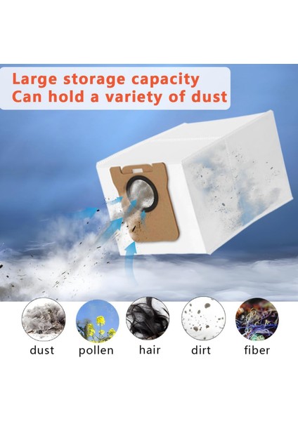 Xiaomi Mi Robot Vacuum Mop X10plus / X20 Plus / S10 Plus / S20 Plus Toz Torbası 2'Li