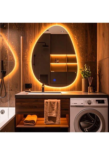 Luno Amber Led'li Lavabo & Banyo Aynası (Dokunmatik Sensörlü) fiyatları