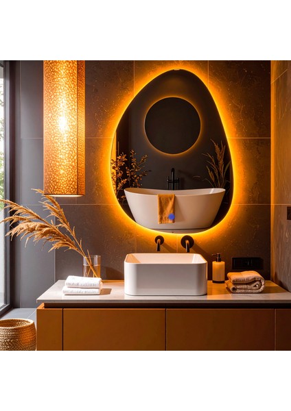 Luno Amber Led'li Lavabo & Banyo Aynası (Dokunmatik Sensörlü) modelleri