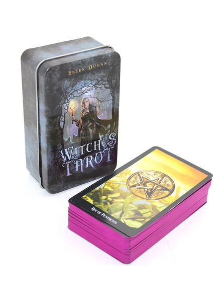 Metal Kutulu Tarot Kartı Witches Tarot