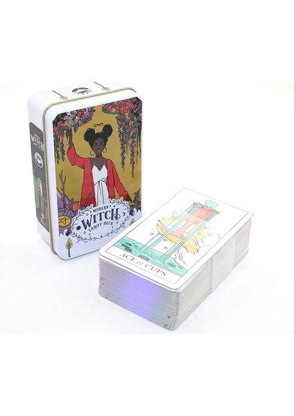 Metal Kutulu Tarot Kartı Modern Witch