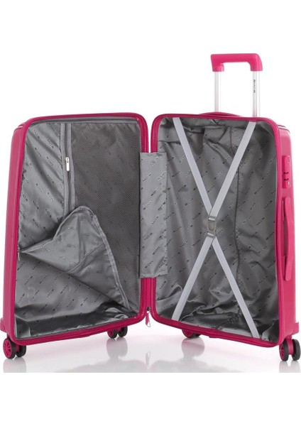 Bavul Büyük ve Orta 2li Set Kırılmaz Silikon Valiz V305 Fuşya indirimleri