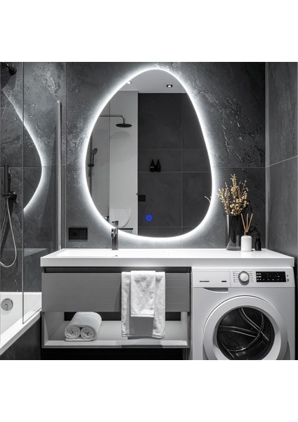 Luno Beyaz Led'li Lavabo & Banyo Aynası (Dokunmatik Sensörlü) fiyatları