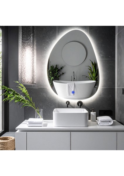 Luno Beyaz Led'li Lavabo & Banyo Aynası (Dokunmatik Sensörlü) modelleri