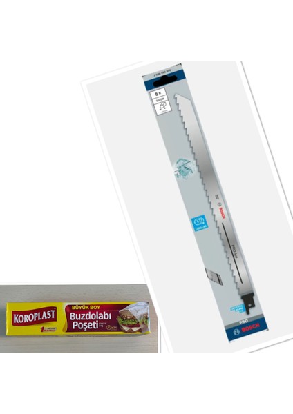 S1211K 5'li Tilki Kuyruğu Bıçağı (1 Paket Buzdolabı Poşeti Hediye) - Et Kemik Buz Kesimi