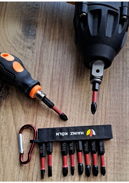 Bits Uç Matkap Ucu Tornavida Ucu Vidalama Ucu Yıldız Profesyonel 10 Lu Ph2 Pz2 Anahtarlıklı