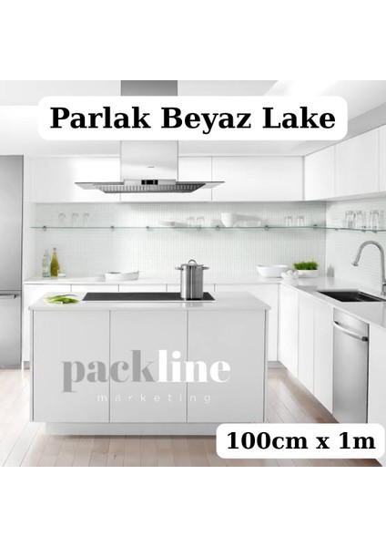Marketing Parlak Beyaz Dolap Kaplama Folyosu 100CMX1M
