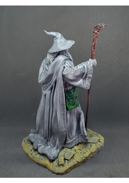 3D Gri Gandalf Figür / Yüzüklerin Efendisi Gandalf Heykel / Gandalf Figür Biblo Hediye /21CM