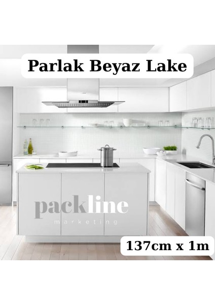 Marketing Parlak Beyaz Dolap Kaplama Folyosu 137CMX1M