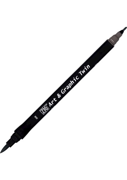 Zig Art&graphic Twin Çift Uçlu Keçe Grafik Kalemi 8 Gray