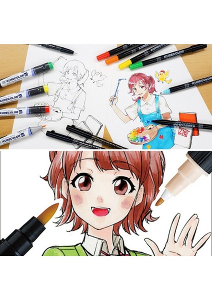 Kurecolor Mangaka Fine&brush Çift Taraflı Kalem CNKC-2200 No W.03 Warm Gray 03 fırsatları