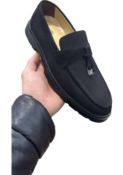 Siyah Siyah Erkek Günlük Ayakkabı, Rok Loafer Ayakkabı indirimleri