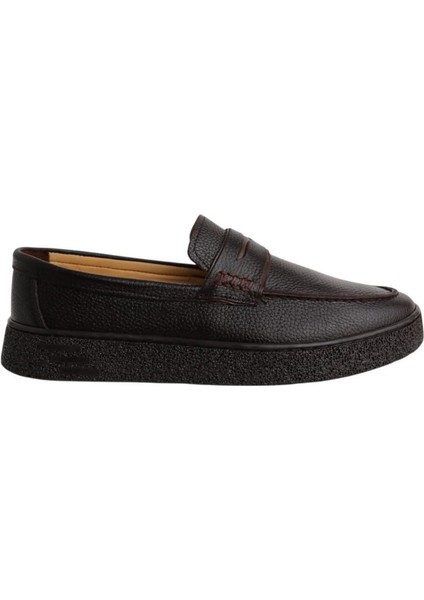 Kahve Hakiki Deri Erkek Günlük Ayakkabı, Loafer Ayakkabı, Hafif Ayakkabı modelleri