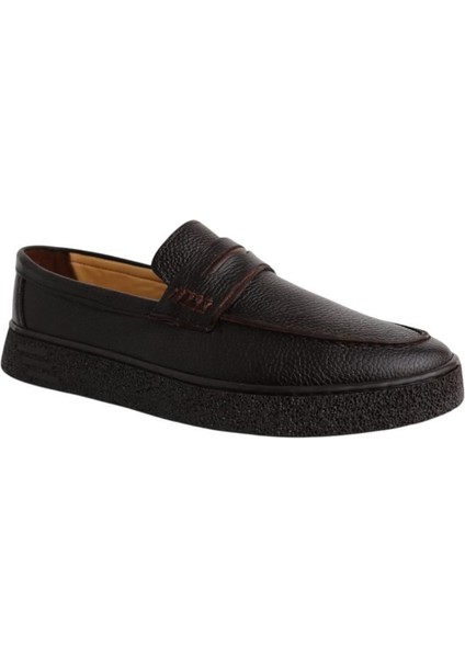 Kahve Hakiki Deri Erkek Günlük Ayakkabı, Loafer Ayakkabı, Hafif Ayakkabı fırsatları
