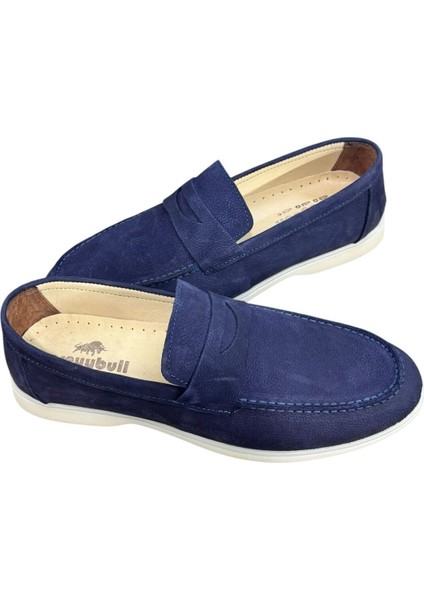 Lacivert Nubuk Loafer Yazlık Erkek Ayakkabı- Loafer Deri Erkek Ayakkabı fırsatları