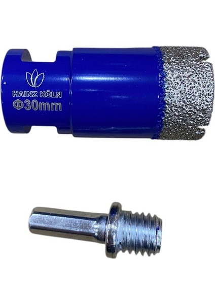 30 mm Granit Mermer Seramik Delme Panç Spiral ve Matkap Için Aparatlı M14 30MMGRANITTR